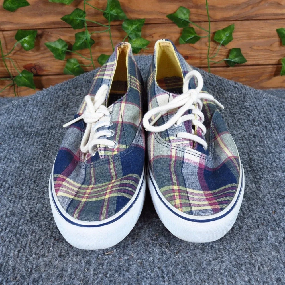 Cole Haan‎ Sporting Women Casual Sneaker 6.5 Daily Wear Blue Plaid Fabric